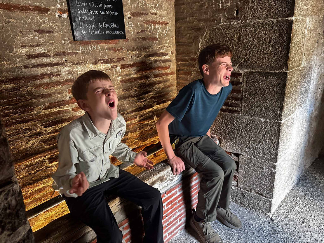 Quick stop at the castle toilet