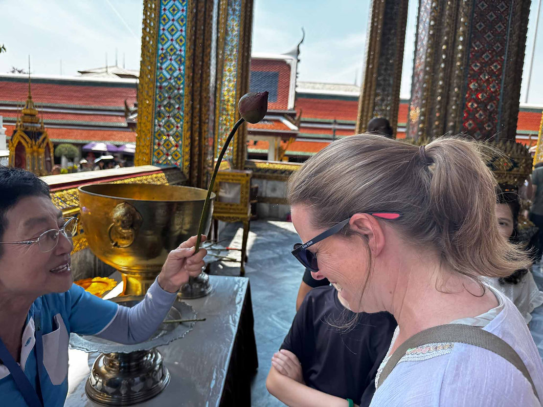 Blessing at the temple
