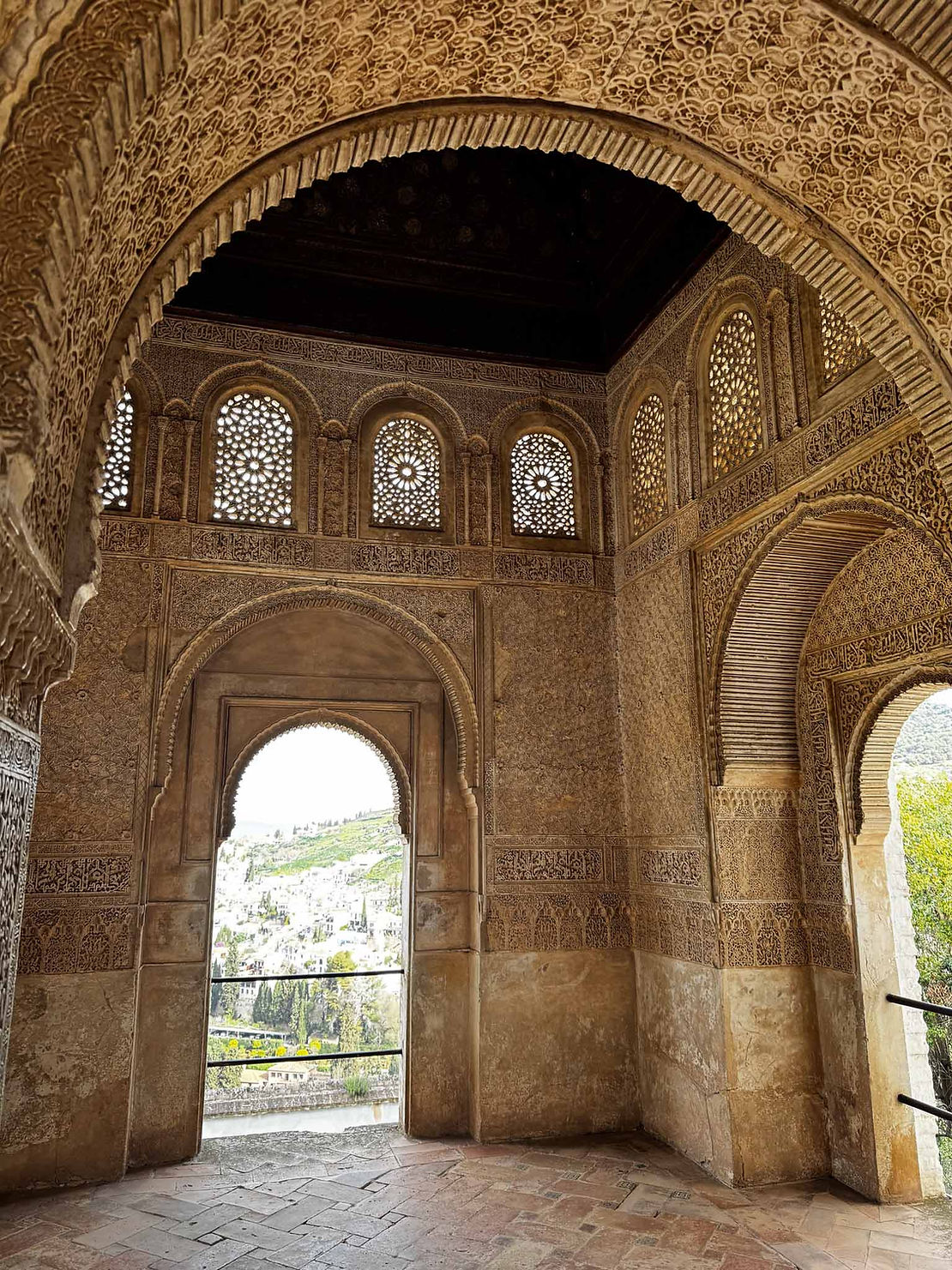 Inside the ornate Alhambra