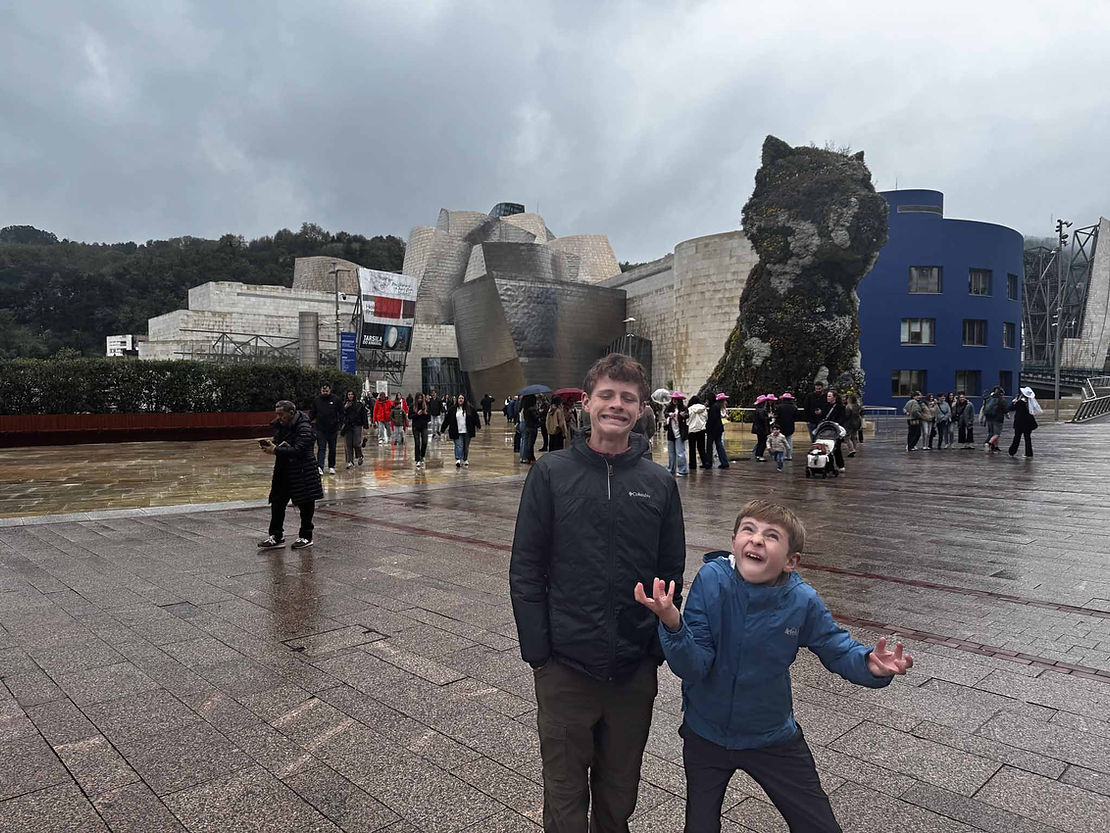 A failed attempt to get the boys some culture at the Bilbao Guggenheim Museum