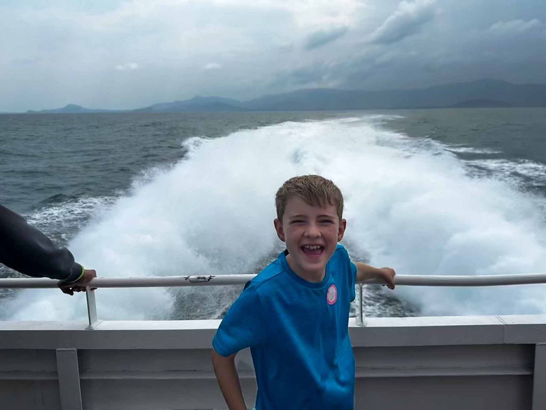 On the ferry on the way to Koh Tao