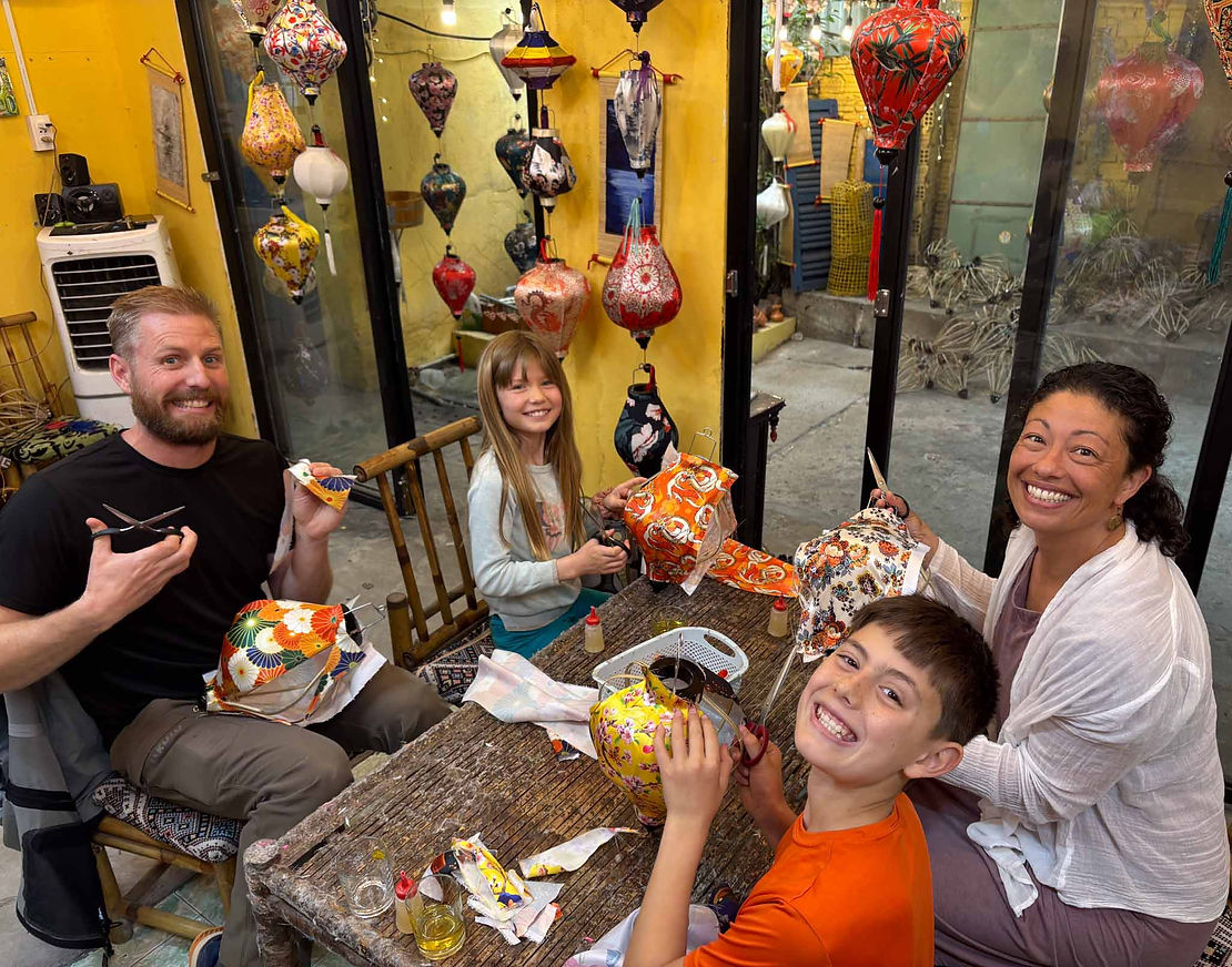 Making traditional lanterns in Hoi An