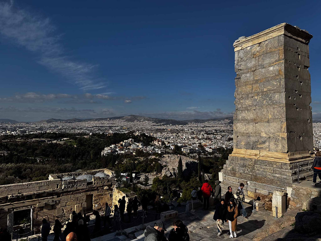 Parthenon, and the rock where the apostle Paul first preached in Athens.