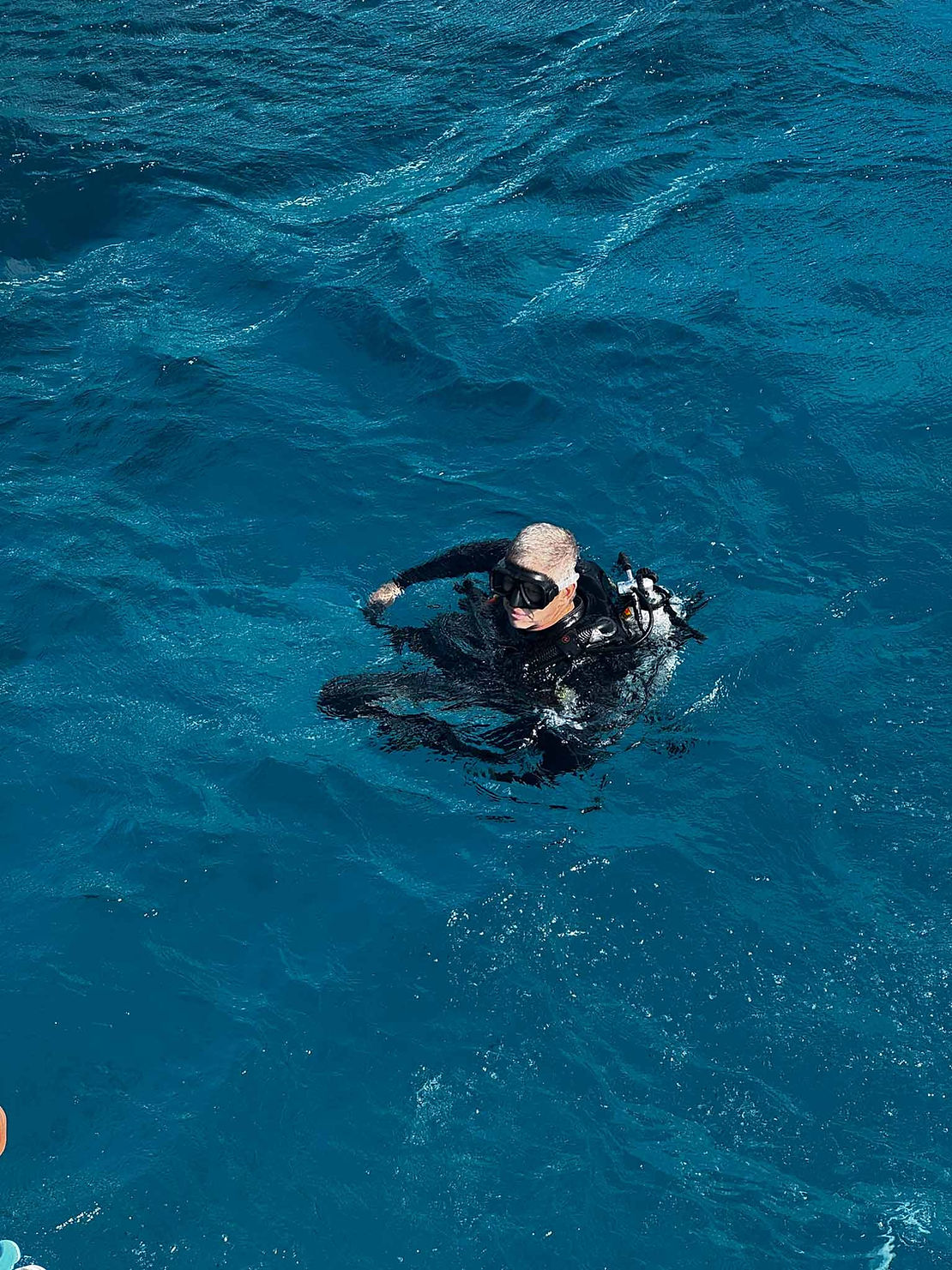 Dad in the Red Sea.