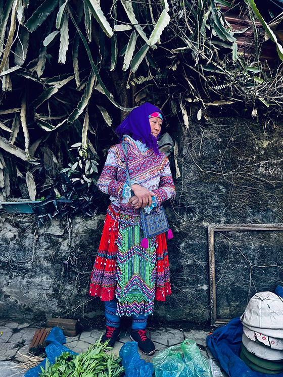 Each ethnic group has a specific style of traditional clothing that identifies them.